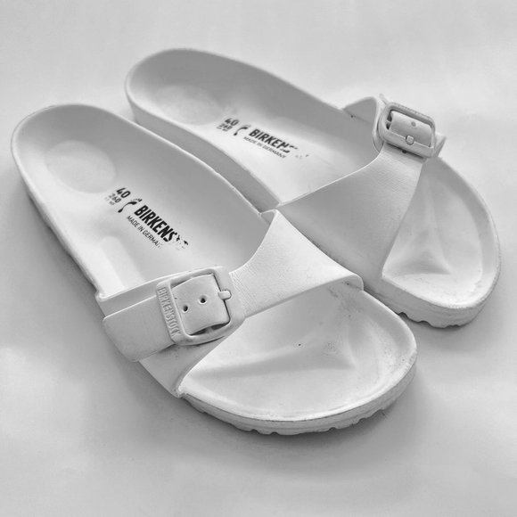 Birkenstock Shoes - Birkenstock Sandals Women 9 Men 7 Slides White Sandal Pool Lightweight Unisex
